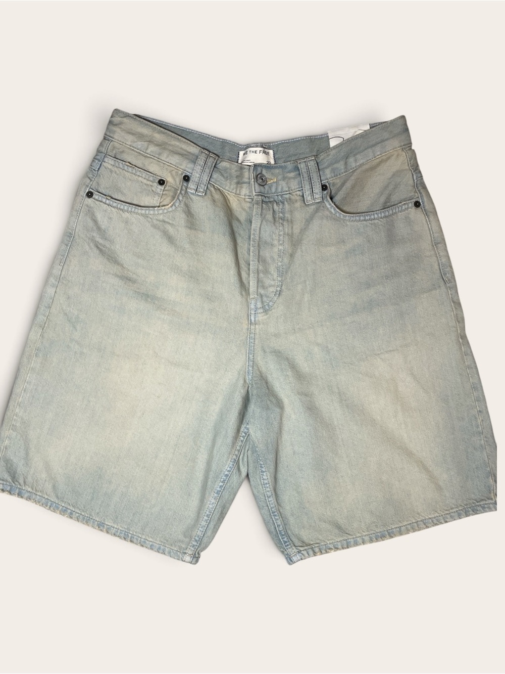 We The Free Montana Denim Bermuda Shorts Size 29 Light Wash